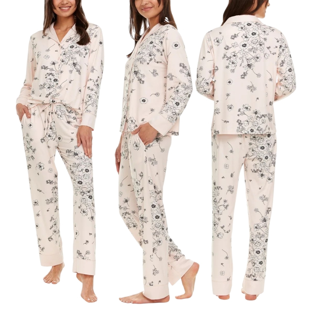 Flora Nikrooz Black Floral Pajama Set - Picture 9 of 13